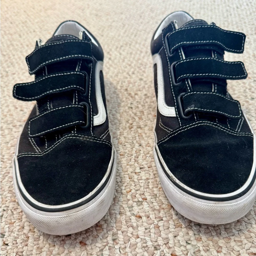 VANS Black and White Velcro Sneakers - Picture 2 of 8